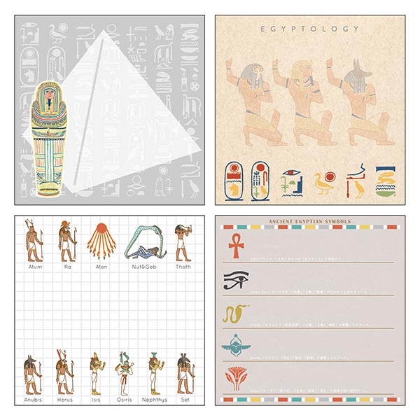ST-162 メモパッド・スクエア(古代ｴｼﾞﾌﾟﾄ学/神々)