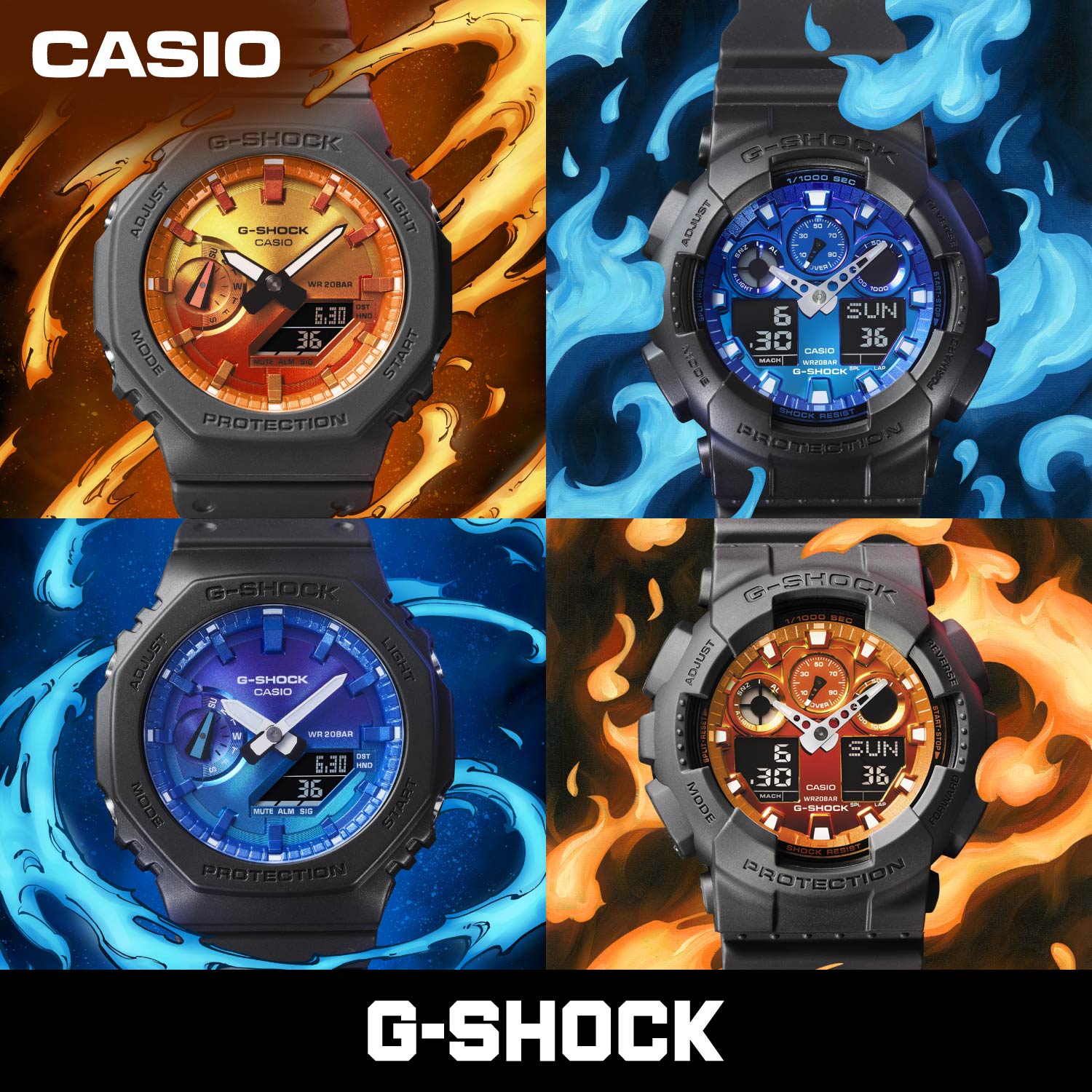 G-SHOCK GA-100FL-8AJF 4549526393198